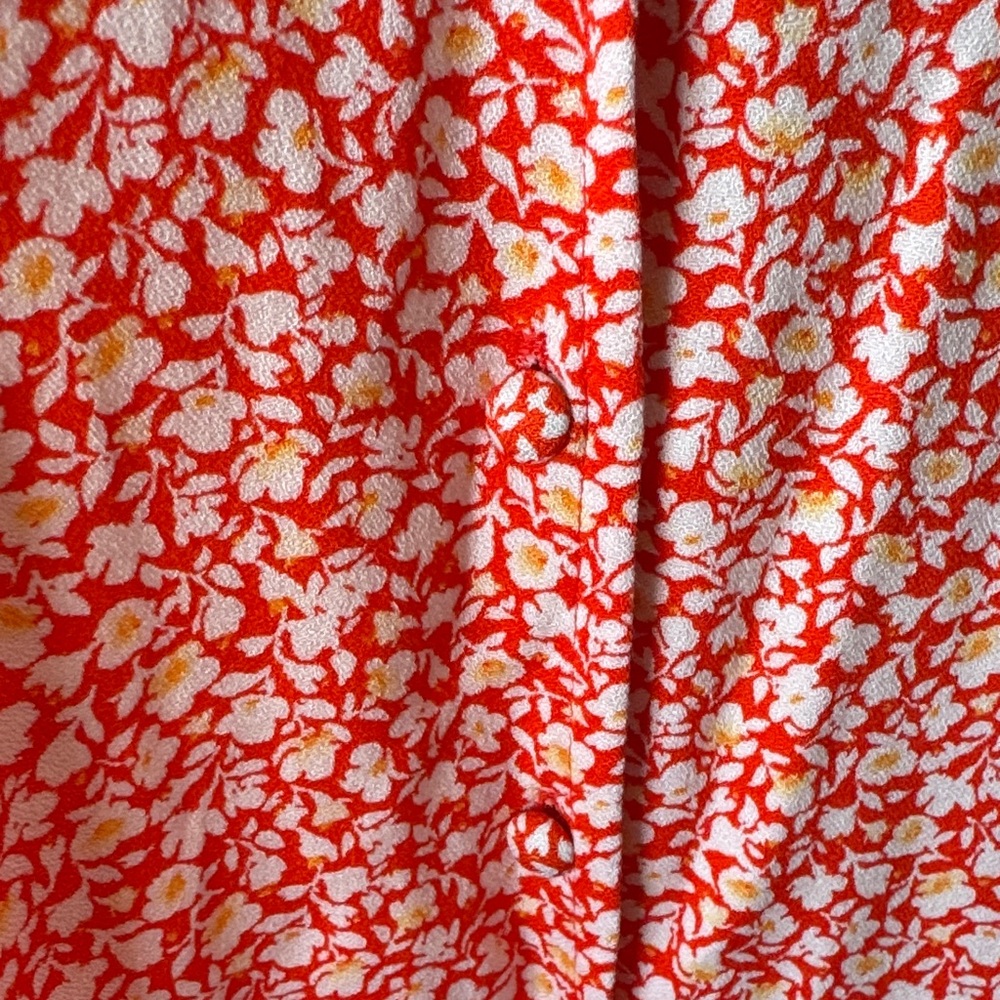 Old Navy Coral Floral Midi Dress - Picture 7 of 7